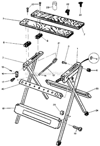 Page A Diagram and Parts List for 79-028 Type 1 Black and Decker Workbench